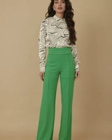 Return to Me Wide Pants (Kelly Green) front view showing pants fit and silhouette