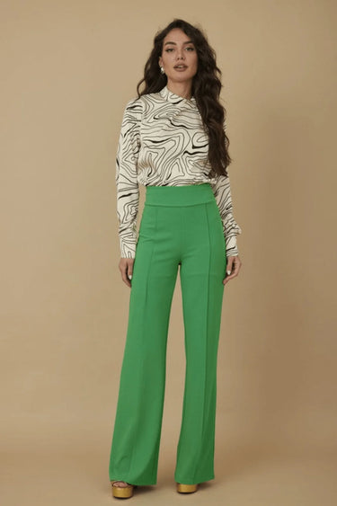 Return to Me Wide Pants (Kelly Green) front view showing pants fit and silhouette
