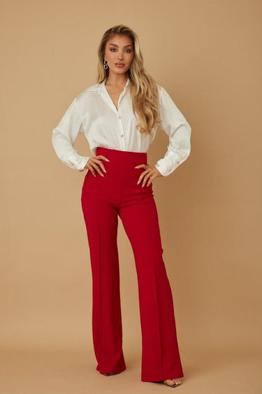 Return to Me Wide Pants (Red) - Palazzo Couture Online