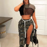 Revolt Skirt - Army Green Camo - front view