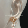Rhine & C Pearl Drop Earrings (Gold) - Palazzo Couture Online