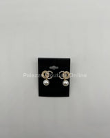 Rhine & C Pearl Drop Earrings (Gold) - Palazzo Couture Online