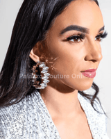 Rhinestone Bold Hoops - Palazzo Couture Online