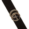 Rhinestone GO Buckle Elastic Belt (Black) for women - fashion belt by Palazzo Couture