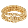 Rhinestone Caviar Multi Stackable Bracelet (Gold) - Palazzo Couture Online