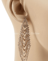Rhinestone Chandelier Earring - Palazzo Couture Online