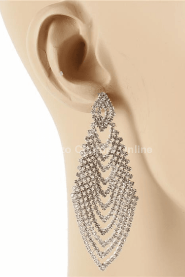 Rhinestone Chandelier Earring - Palazzo Couture Online