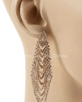 Rhinestone Chandelier Earrings with Geometric Bridal - stylish accessory for every outfit