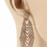 Rhinestone Chandelier Earrings with Geometric Bridal for women - fashion jewelry by Palazzo Couture