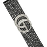 Rhinestone GO Buckle Elastic Belt - Black/Clear - Palazzo Couture Online