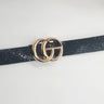 Rhinestone Great G Plain Belt (Black) - Palazzo Couture Online