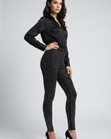Rhinestone Pavé Leggings - Black/Clr - Palazzo Couture Online