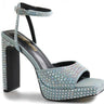 Rhinestone Platform Dress Shoes (Denim) - Palazzo Couture Online