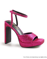 Rhinestone Platform Dress Shoes (Hot Pink) - Palazzo Couture Online
