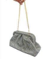 Rhinestone Rain Clutch (Black/Grey) - Palazzo Couture Online