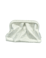 Rhinestone Rain Clutch Silver - Sparkling Evening Bag