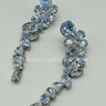 Rhinestone Teardrop Dangle Earrings (Silver) for women - fashion jewelry by Palazzo Couture