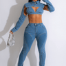 Righteous Babe Denim Pant Set - Palazzo Couture Online