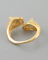 Jeweled Cheetah Wrap Ring underside view
