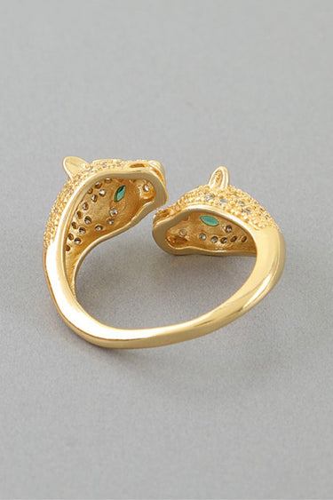 Jeweled Cheetah Wrap Ring underside view