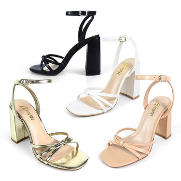 Rodeo Strappy Block Heels Black