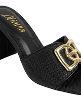 Sola Block Heel Mule Black