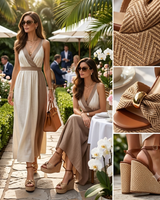 Paige Wedge Sandals Brown