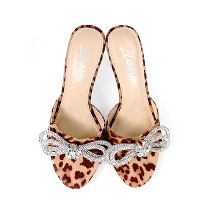 Zaha Slip On High Heels  (Leopard)