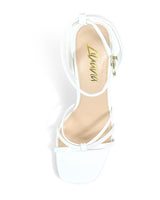 Rodeo Strappy Block Heels White