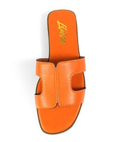 Ella Luxe Slide Sandal Orange