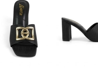 Sola Block Heel Mule Black
