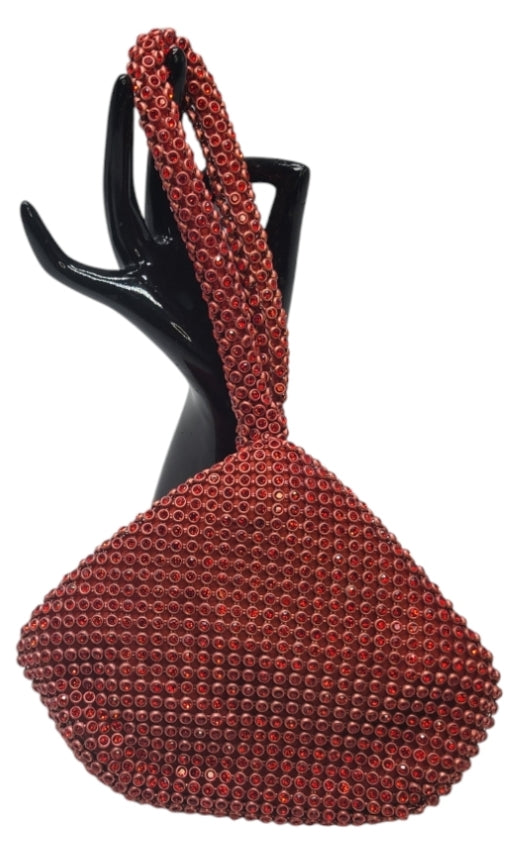 Soft Crystal Mesh Mini  Hobo Style (Red/Red)