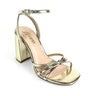 Rodeo Strappy Block Heels Gold