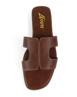 Ella Luxe Slide Sandal Brown