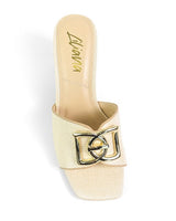 Sola Block Heel Mule Raffia
