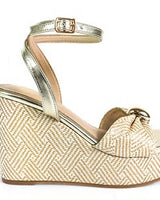 Paige Wedge Sandals Gold