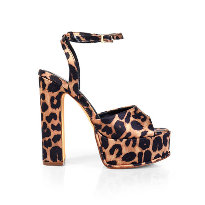 Platform Josy 6 Chunky Heels (Leopard)