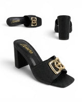 Sola Block Heel Mule Black