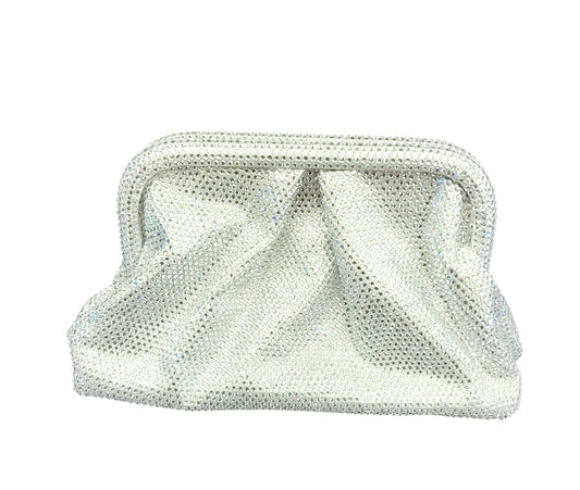 Rhinestone Rain Clutch (Silver)