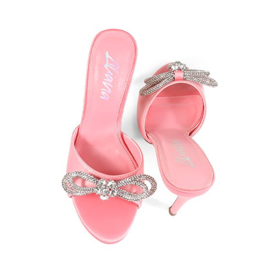 Zaha Slip On High Heels  (Pink)