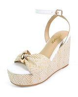 Paige Wedge Sandals Beige