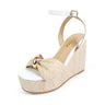 Paige Wedge Sandals Beige