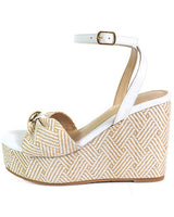 Paige Wedge Sandals Beige