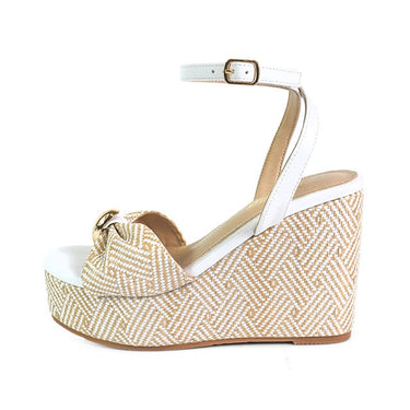 Paige Wedge Sandals Beige