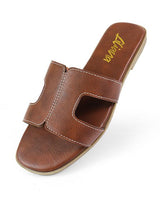 Ella Luxe Slide Sandal Brown