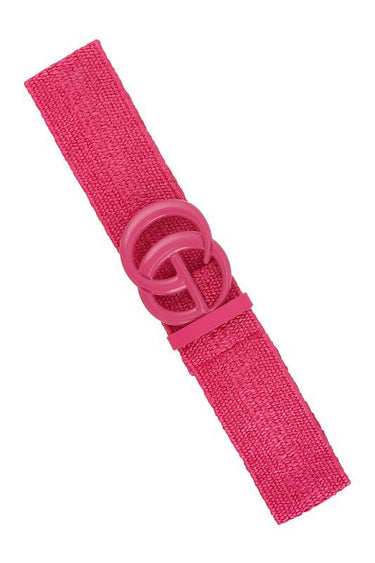 Modern Sculpted Buckle Elastic Belt