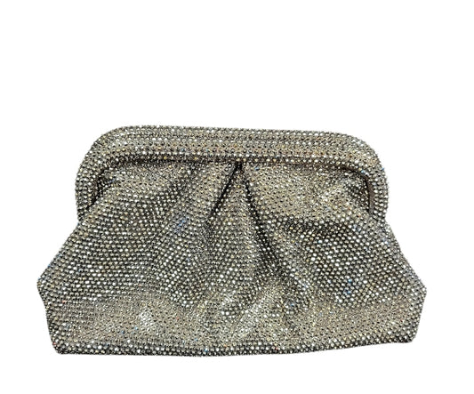 Rhinestone Rain Clutch (Black/Grey)