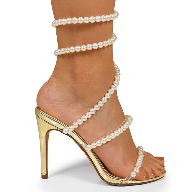 Ebbis Pearl Elegance Heels (Gold)