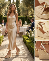 Paige Wedge Sandals Gold