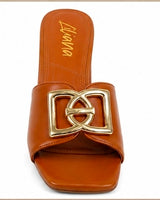 Sola Block Heel Mule Tan
